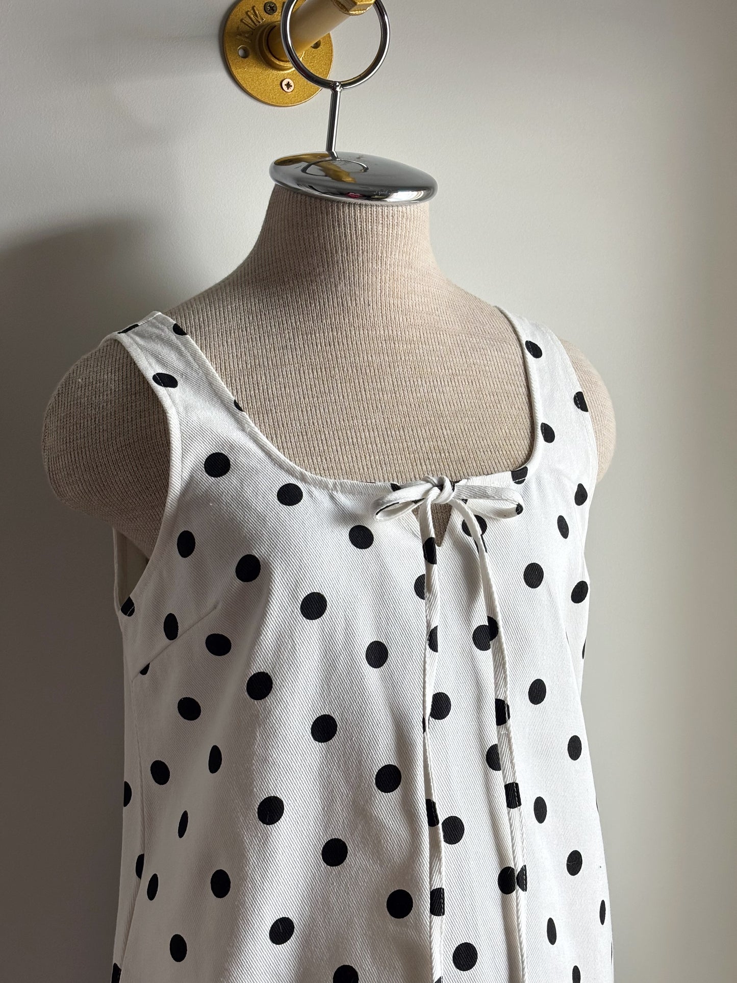 Dot & Mini Denim Dress