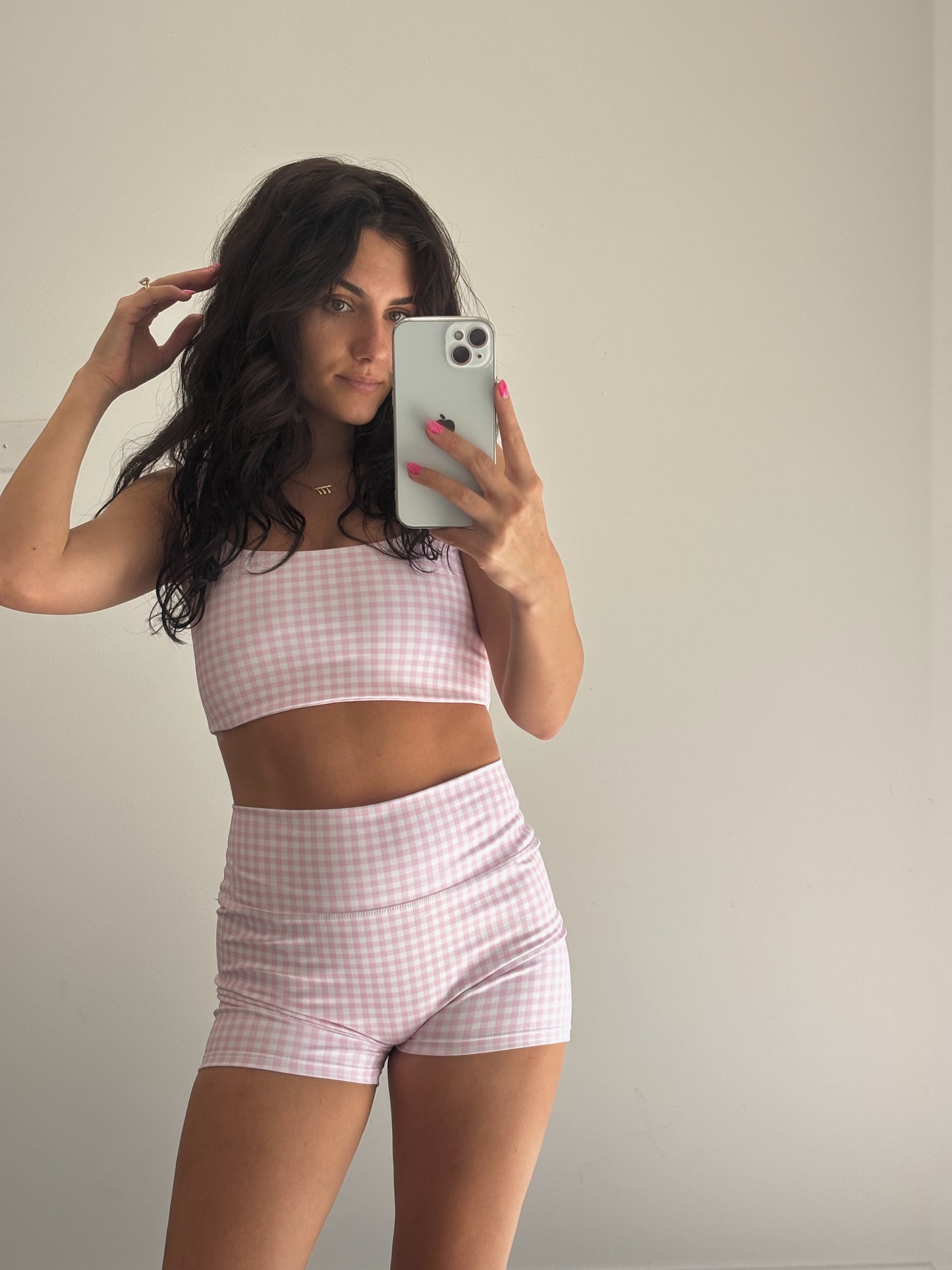 Polly Pink Gingham Set (BOTTOMS)