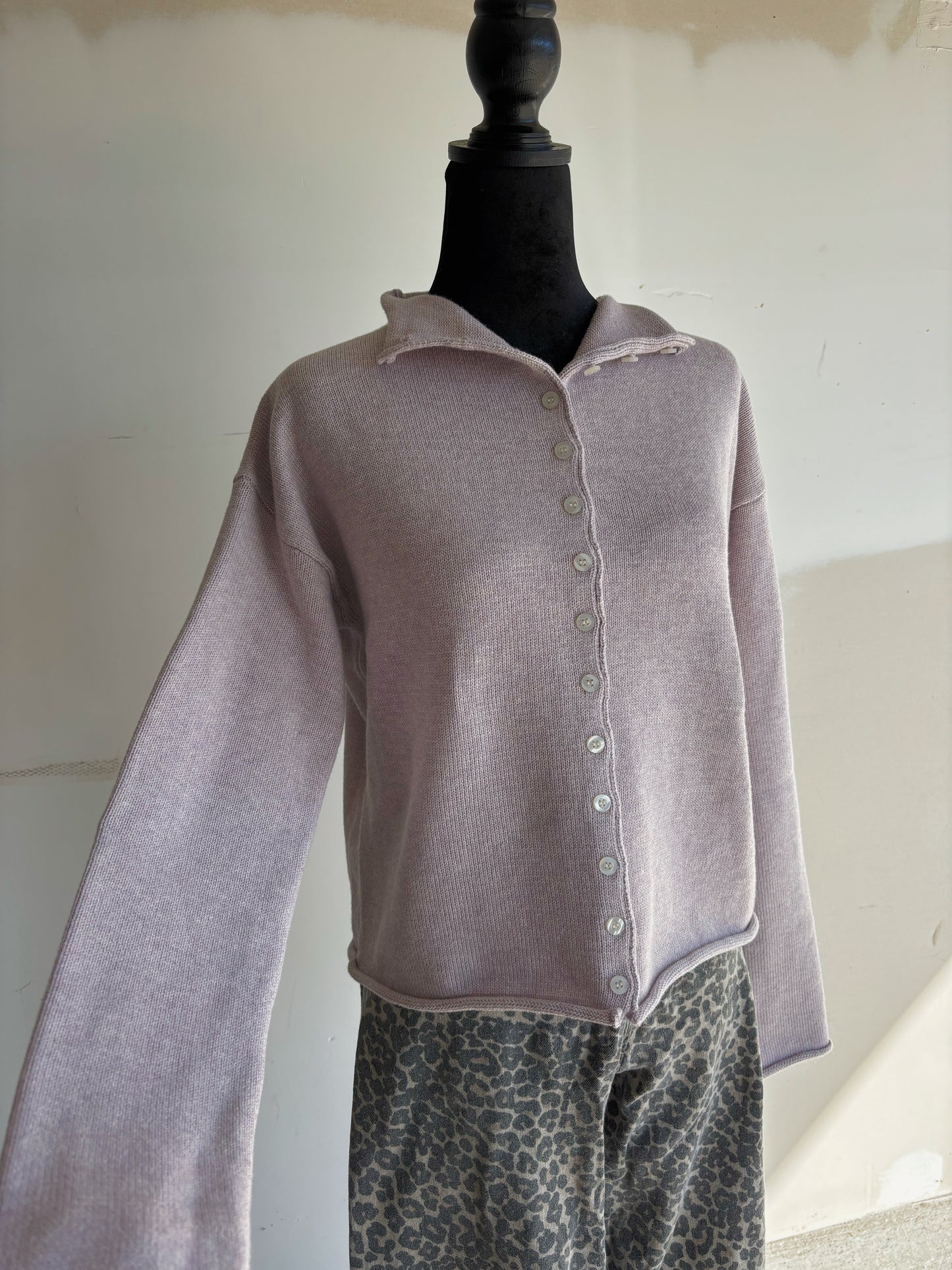 Lilac Button Dream Sweater