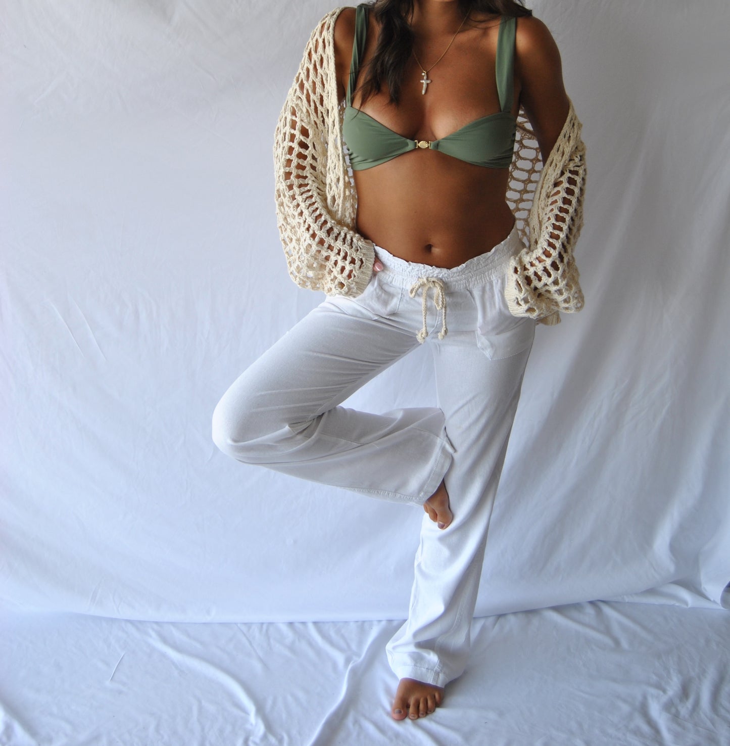 Coho White Linen Pants