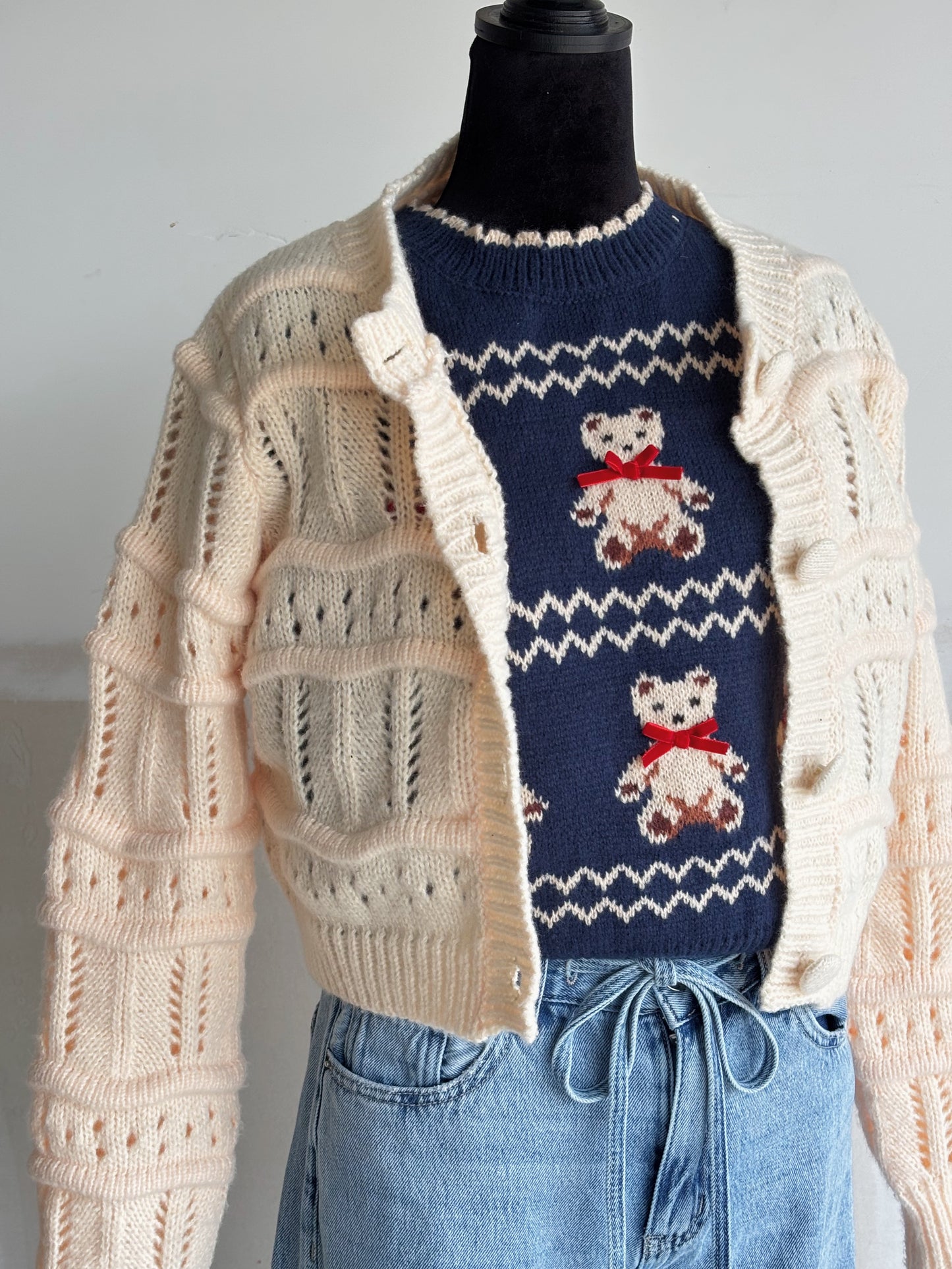 Bears and Bows Knit Vest