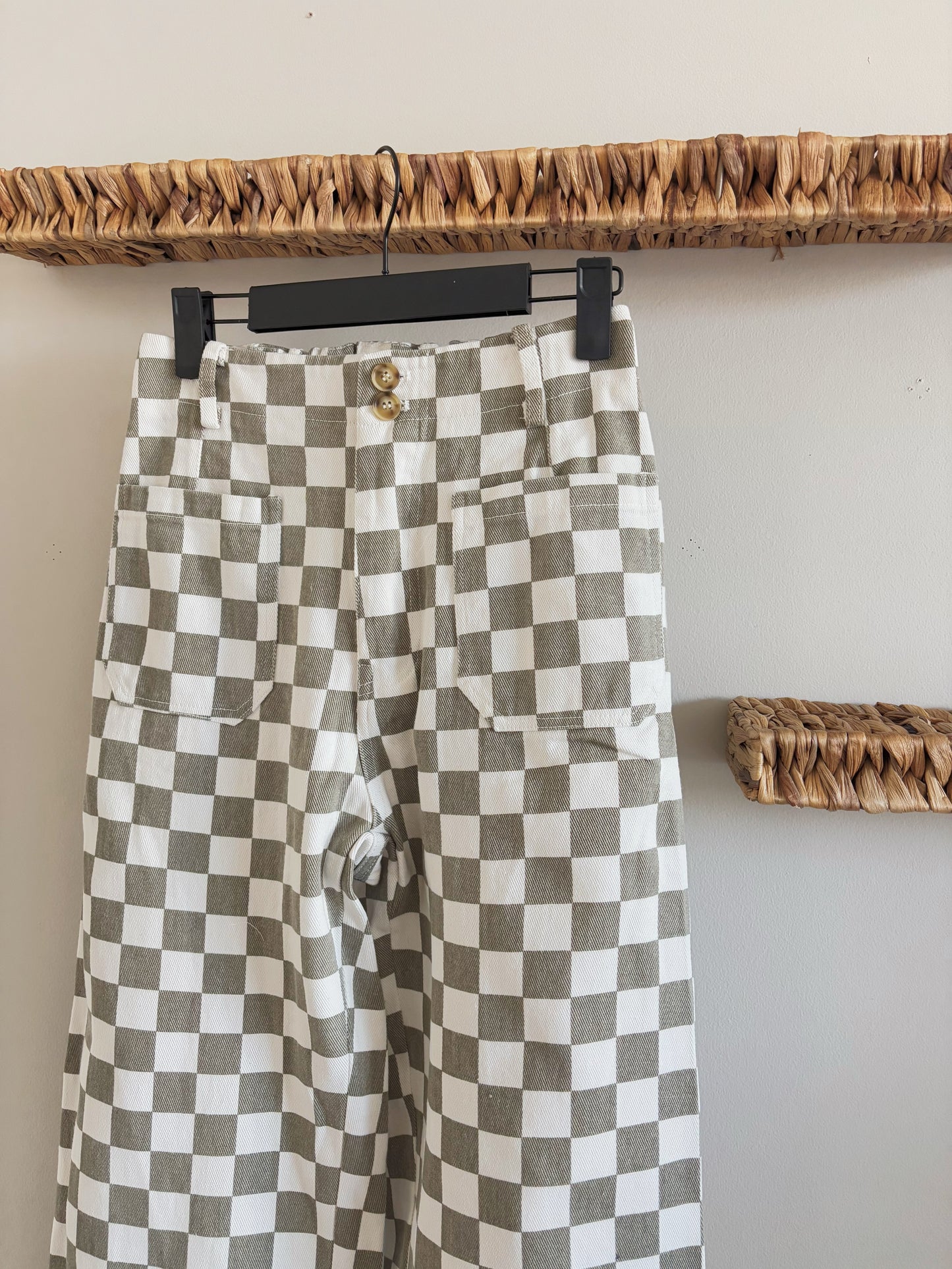 Rea Checkered Print Pants