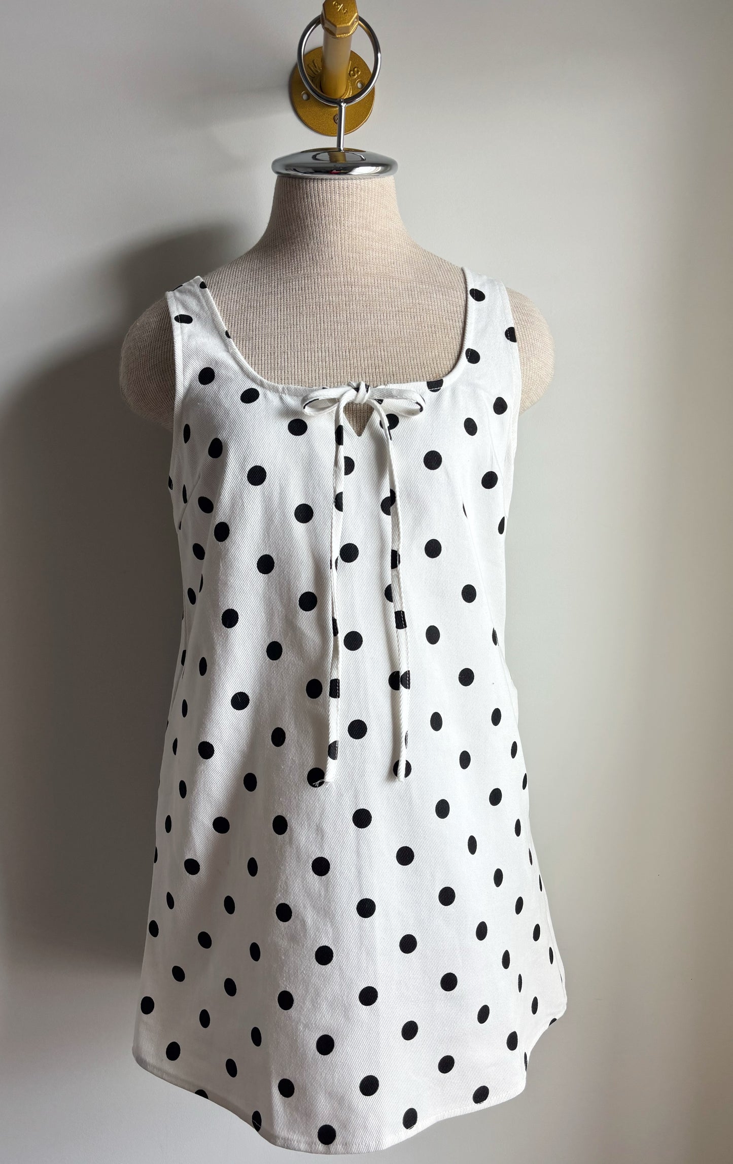 Dot & Mini Denim Dress