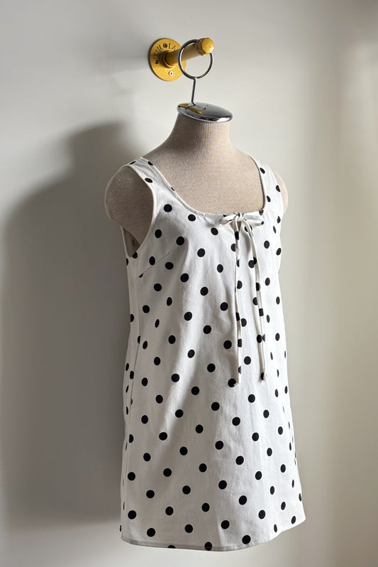 Dot & Mini Denim Dress