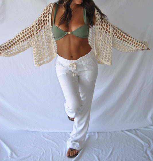 Coho White Linen Pants