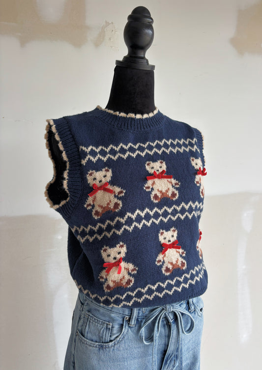 Bears and Bows Knit Vest