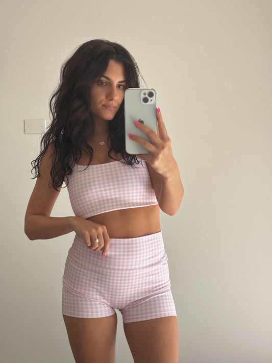 Polly Pink Gingham Set (BOTTOMS)