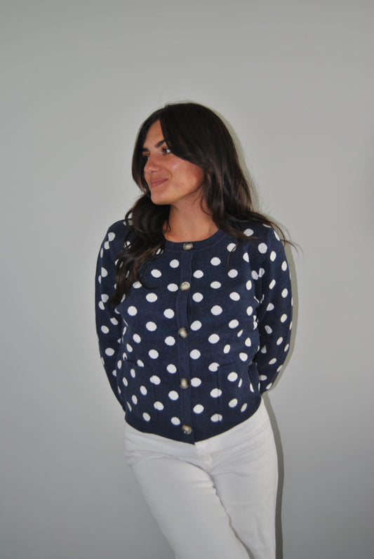 Lenny Polka Dot Cardigan