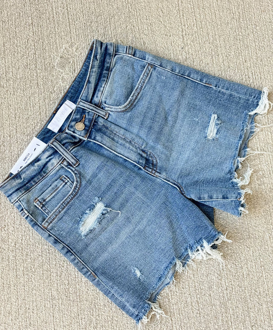 Vada High Rise Denim Shorts