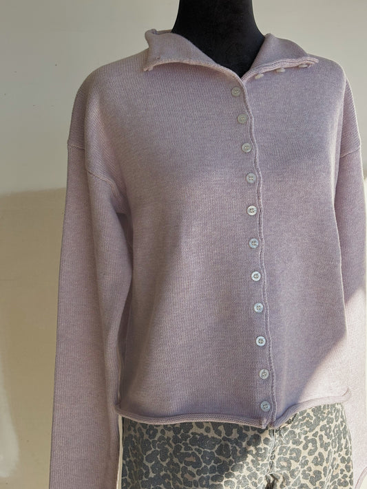 Lilac Button Dream Sweater